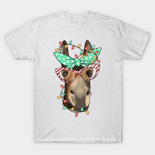 donkey christmas lights T-Shirt